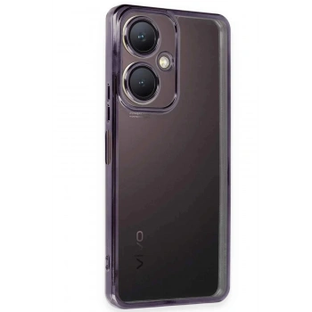 Vivo Y27 Kılıf Lensli Silikon - Mor