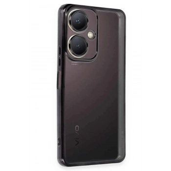 Vivo Y27 Kılıf Lensli Silikon - Siyah