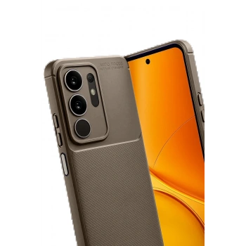 Vivo Y29S Auto Focus Karbon Kapak - Kahverengi