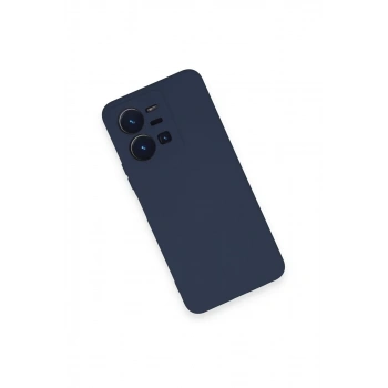 Vivo Y35 Kılıf Nano içi Kadife Silikon - Lacivert