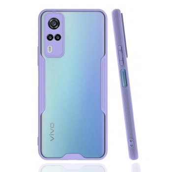Vivo Y53S Kılıf Platin Silikon - Lila