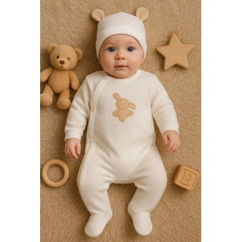 Waffle Tavşanlı Erkek Tulum %100 Pamuk