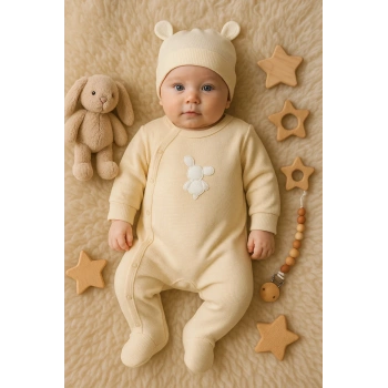 Waffle Tavşanlı Erkek Tulum %100 Pamuk