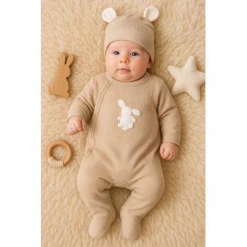 Waffle Tavşanlı Erkek Tulum %100 Pamuk