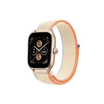 Watch 22mm Hasırlı Cırtcırtlı Kordon - Krem