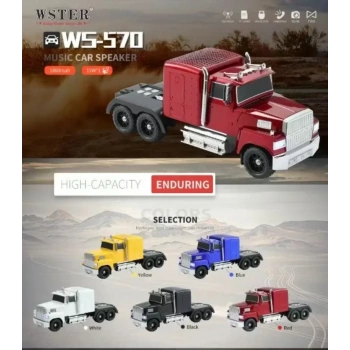 WS-570 Araba Şekli Bluetooth Hoparlör Retro HIFI Stereo Soundbox Masaüstü Bilgisayar Müzik Çalar (4887)