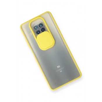 Xiaomi Mi 10T Lite Kılıf Palm Buzlu Kamera Sürgülü Silikon - Sarı