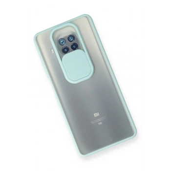 Xiaomi Mi 10T Lite Kılıf Palm Buzlu Kamera Sürgülü Silikon - Turkuaz