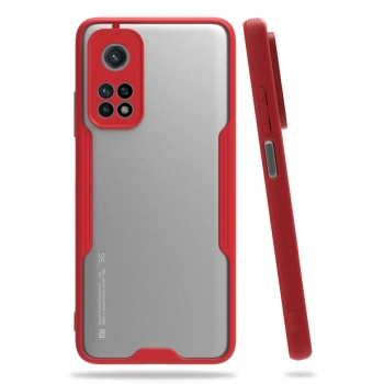 Xiaomi Mi 10T Pro Kılıf Platin Silikon - Kırmızı