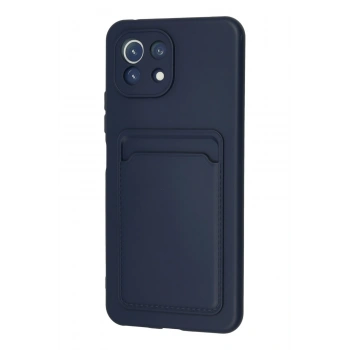 Xiaomi Mi 11 Kılıf Kelvin Kartvizitli Silikon - Lacivert