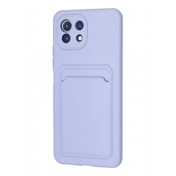 Xiaomi Mi 11 Kılıf Kelvin Kartvizitli Silikon - Lila