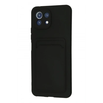 Xiaomi Mi 11 Kılıf Kelvin Kartvizitli Silikon - Siyah