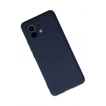 Xiaomi Mi 11 Kılıf Nano içi Kadife Silikon - Lacivert