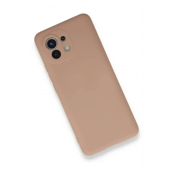 Xiaomi Mi 11 Kılıf Nano içi Kadife Silikon - Pudra