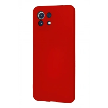 Xiaomi Mİ 11 Lite Kılıf Nano içi Kadife Silikon - Kırmızı