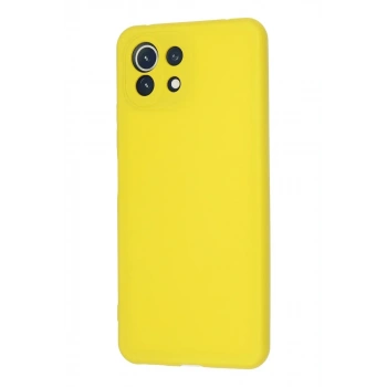 Xiaomi Mİ 11 Lite Kılıf Nano içi Kadife Silikon - Sarı