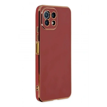 Xiaomi Mİ 11 Lite Kılıf Volet Silikon - Kırmızı