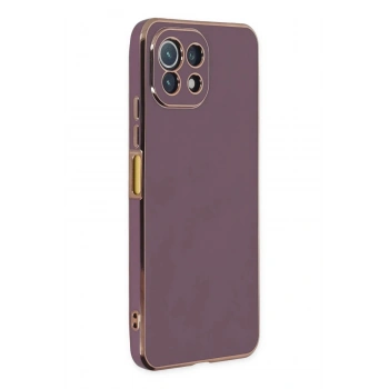 Xiaomi Mİ 11 Lite Kılıf Volet Silikon - Mor