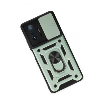 Xiaomi Mi 11T Pro Kılıf Pars Lens Yüzüklü Silikon - Yeşil