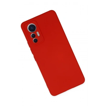 Xiaomi Mi 12 Lite Kılıf Nano içi Kadife Silikon - Kırmızı