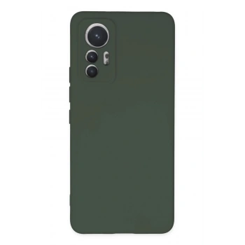 Xiaomi Mi 12 Lite Kılıf Nano içi Kadife Silikon - Koyu Yeşil