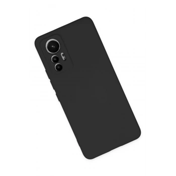 Xiaomi Mi 12 Lite Kılıf Nano içi Kadife Silikon - Siyah