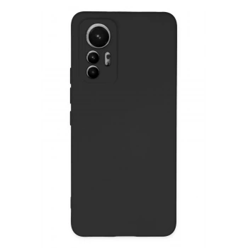 Xiaomi Mi 12 Lite Kılıf Nano içi Kadife Silikon - Siyah