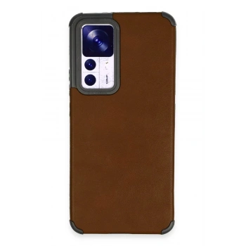 Xiaomi Mi 12T Kılıf Loop Deri Silikon - Kahverengi