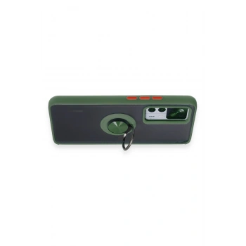 Xiaomi Mi 12T Pro Kılıf Montreal Yüzüklü Silikon Kapak - Yeşil