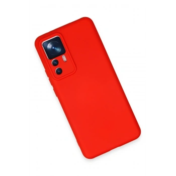 Xiaomi Mi 12T Pro Kılıf Nano içi Kadife Silikon - Kırmızı