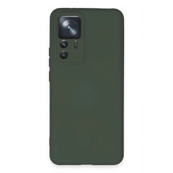 Xiaomi Mi 12T Pro Kılıf Nano içi Kadife Silikon - Koyu Yeşil