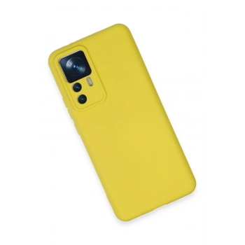 Xiaomi Mi 12T Pro Kılıf Nano içi Kadife Silikon - Sarı
