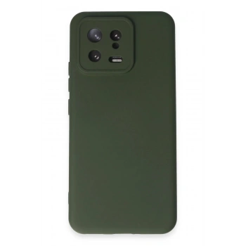 Xiaomi Mi 13 Kılıf Nano içi Kadife Silikon - Koyu Yeşil