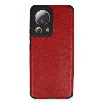Xiaomi Mi 13 Lite Kılıf Loop Deri Silikon - Kırmızı