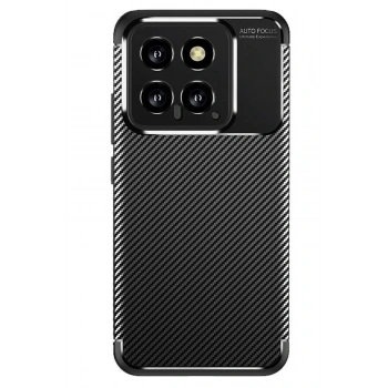 Xiaomi Mi 14T Kılıf Auto Focus Karbon Kapak - Siyah