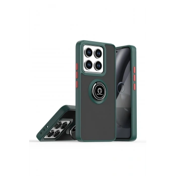 Xiaomi Mi 14T Montreal Yüzüklü Silikon Kapak - Yeşil