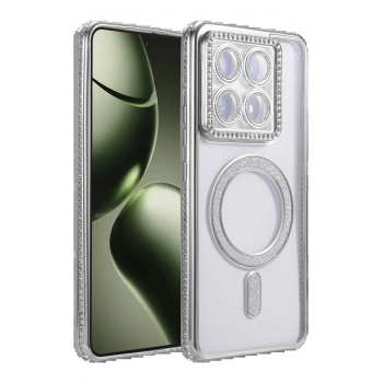 Xiaomi Mi 14T Pro Joke Simli Magneticsafe Kılıf - Gümüş