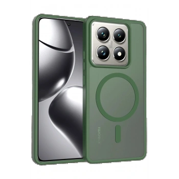 Xiaomi Mi 14T Pro Jota Magsafe Kapak - Koyu Yeşil