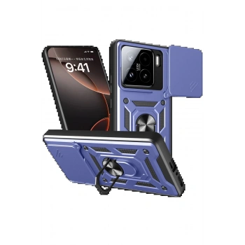 Xiaomi Mi 15 Kılıf Pars Lens Yüzüklü Silikon - Lacivert