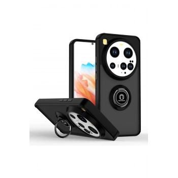 Xiaomi Mi 15 Ultra Kılıf Montreal Yüzüklü Silikon Kapak - Siyah