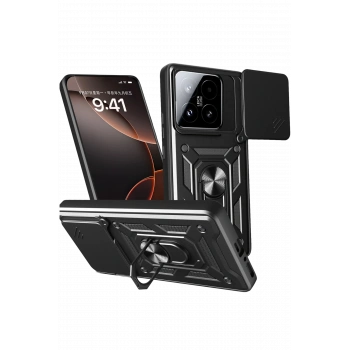 Xiaomi Mi 15T Pars Lens Yüzüklü Silikon - Siyah