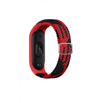 Xiaomi Mi Band 4 Star Kordon - Kırmızı-Siyah