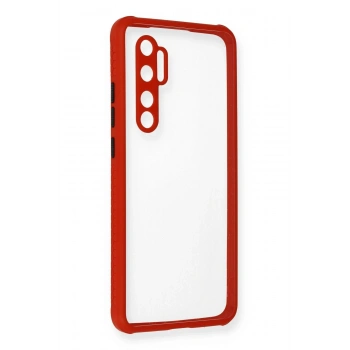 Xiaomi Mi Note 10 Lite Kılıf Miami Şeffaf Silikon - Kırmızı