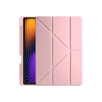 Xiaomi Pad 7 Pro Kılıf Kalemlikli Mars Tablet Kılıfı - Rose Gold