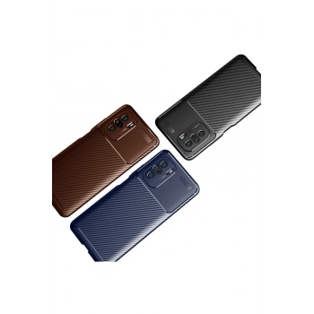 Xiaomi Poco F3 Kılıf Auto Focus Karbon Kapak - Siyah