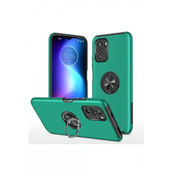 Xiaomi Poco F3 Kılıf Elit Yüzüklü Kapak - Yeşil