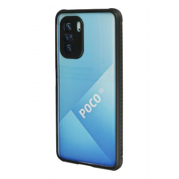 Xiaomi Poco F3 Kılıf Miami Şeffaf Silikon - Siyah