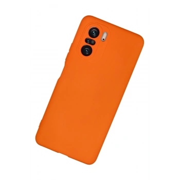 Xiaomi Poco F3 Kılıf Nano içi Kadife Silikon - Turuncu