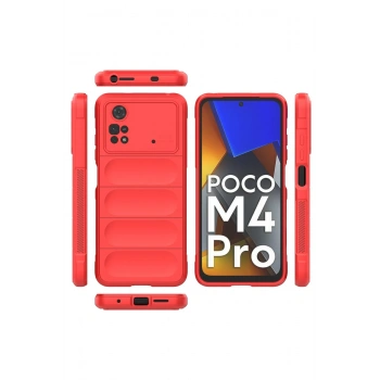 Xiaomi Poco M4 Pro 4G Kılıf Optimum Silikon - Kırmızı