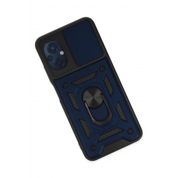 Xiaomi Poco M5 Kılıf Pars Lens Yüzüklü Silikon - Lacivert